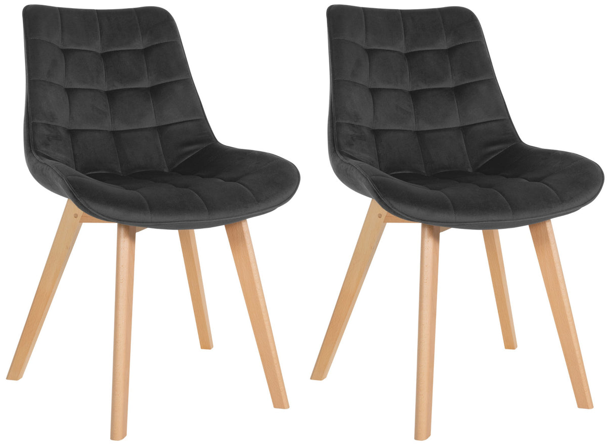 Set van 2 stoelen Brook fluweel