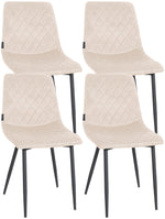 Set van 4 stoelen Telde fluweel
