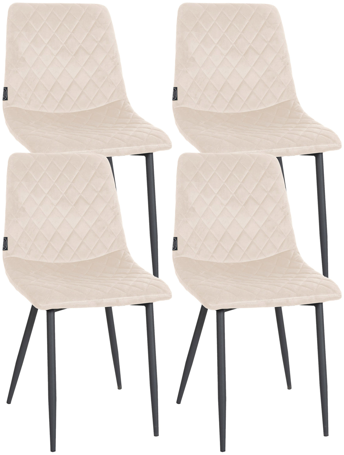 Set van 4 stoelen Telde fluweel