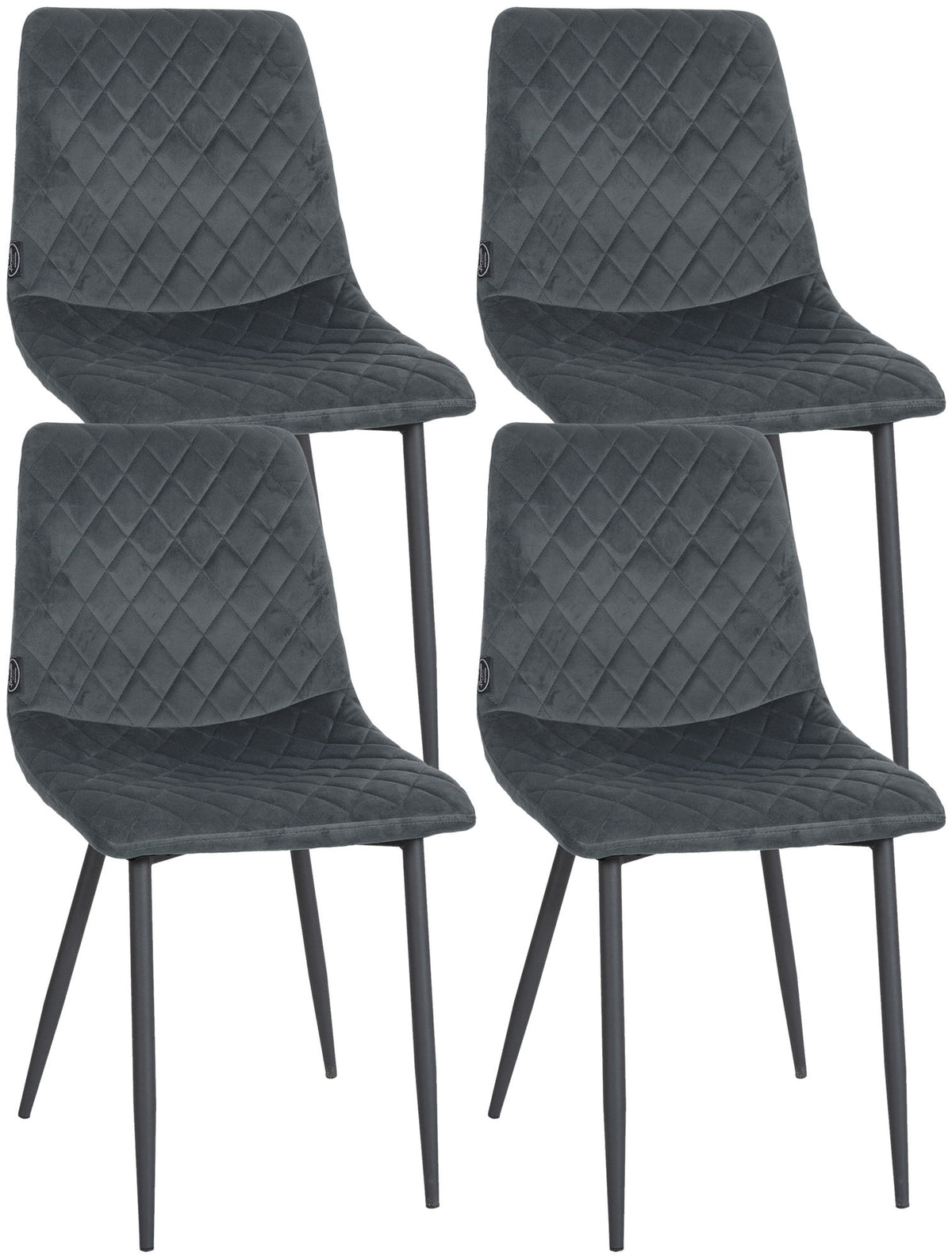 Set van 4 stoelen Telde fluweel