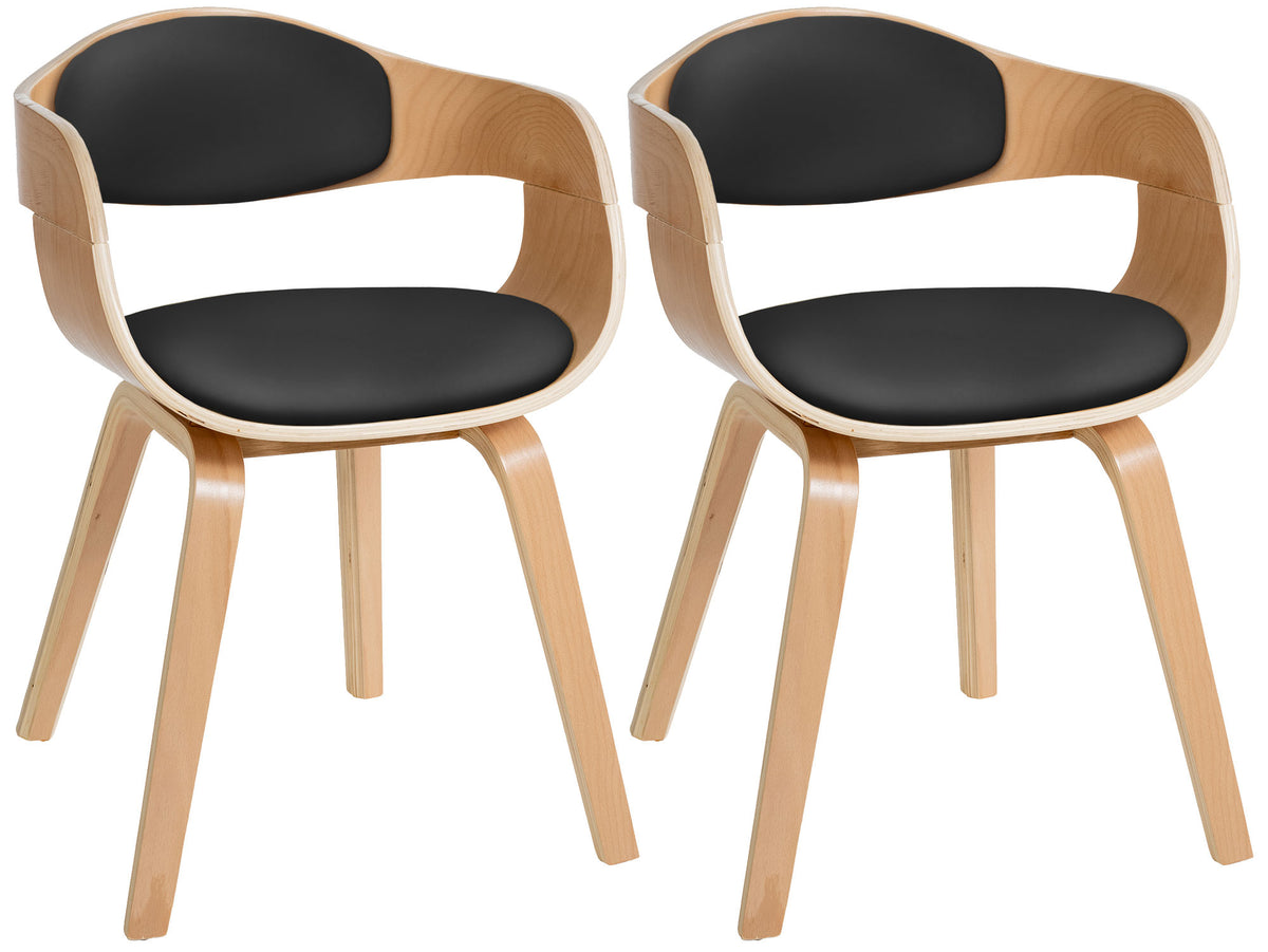 Set van 2 stoelen Kingston kunstleer