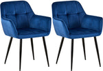 Set van 2 eetkamerstoelen Emia fluweel