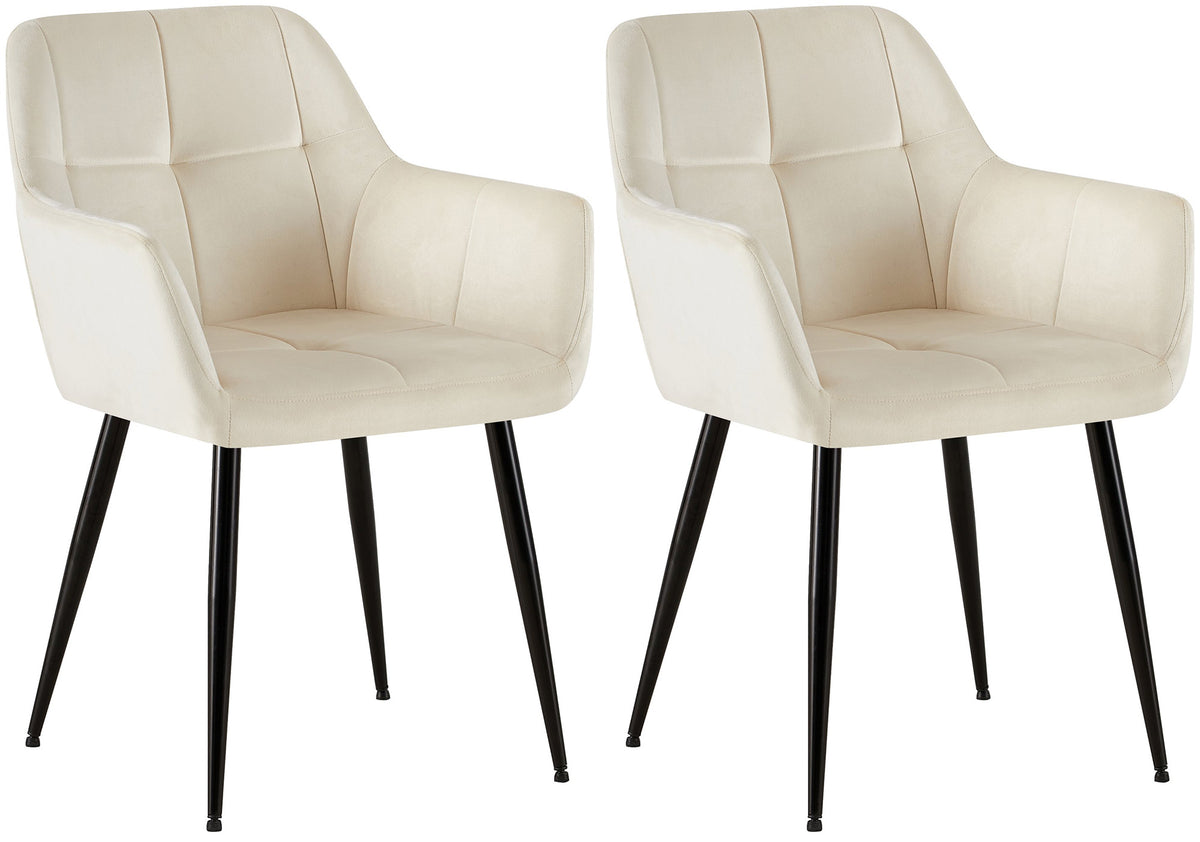 Set van 2 eetkamerstoelen Emia fluweel