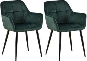 Set van 2 eetkamerstoelen Emia fluweel