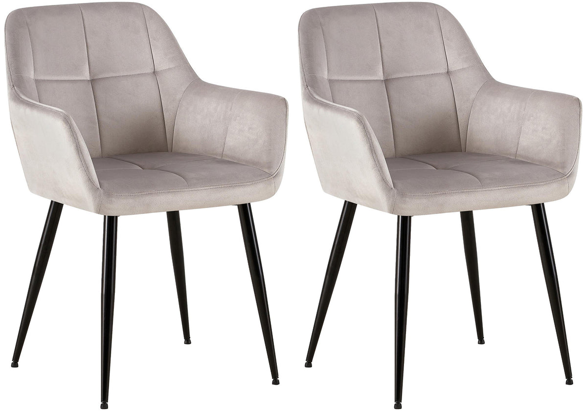 Set van 2 eetkamerstoelen Emia fluweel