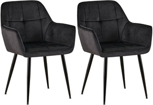 Set van 2 eetkamerstoelen Emia fluweel