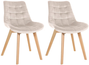 Set van 2 stoelen Brook fluweel