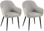Set van 2 eetkamerstoelen Boise stof