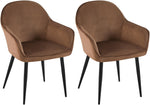 Set van 2 eetkamerstoelen Boise met fluwelen bekleding