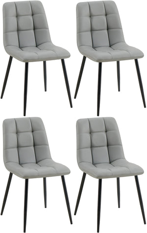 Set van 4 eetkamerstoelen Antibes met kunstleren bekleding