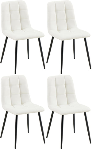 Set van 4 eetkamerstoelen Antibes met kunstleren bekleding