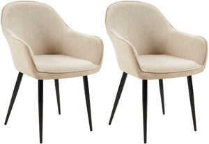 Set van 2 eetkamerstoelen Boise stof
