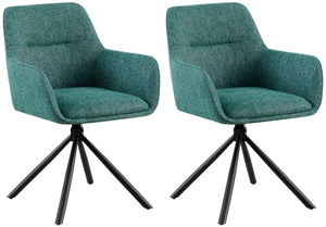 Set van 2 stoelen Tipton met stoffen bekleding