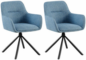 Set van 2 stoelen Tipton met stoffen bekleding