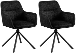 Set van 2 stoelen Tipton met stoffen bekleding
