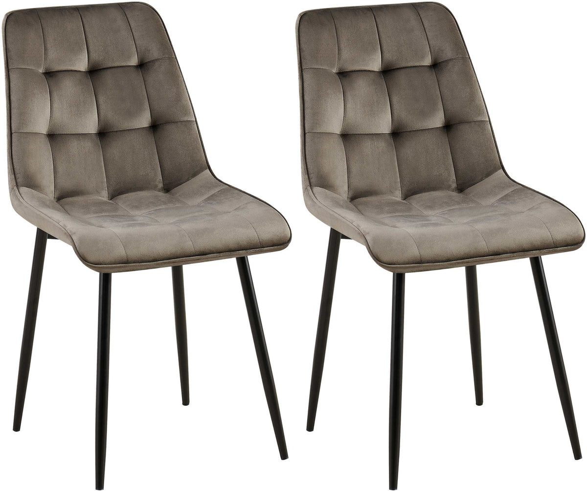 Set van 2 eetkamerstoelen Gifford met fluwelen bekleding