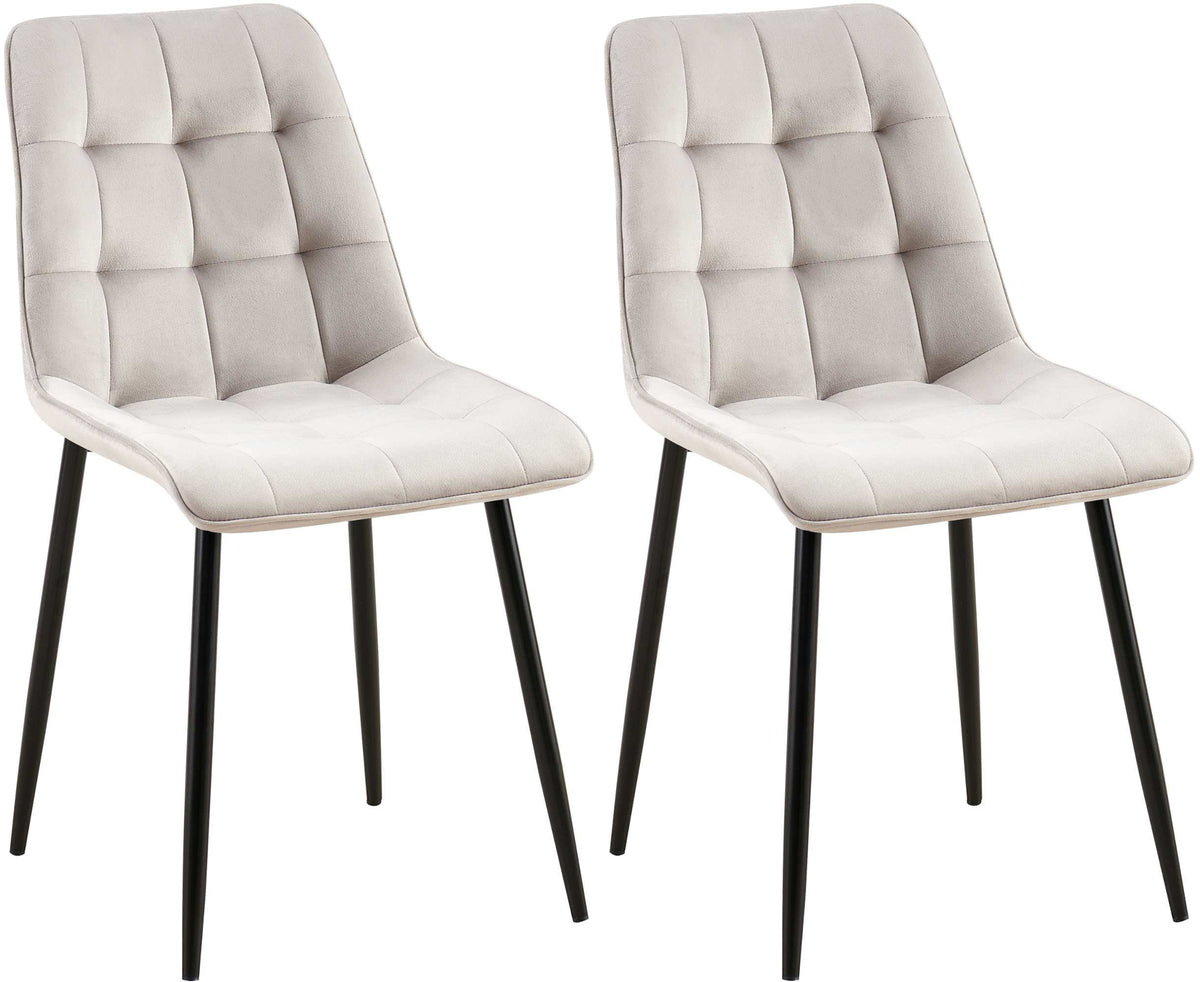 Set van 2 eetkamerstoelen Gifford met fluwelen bekleding