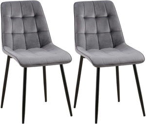 Set van 2 eetkamerstoelen Gifford met fluwelen bekleding