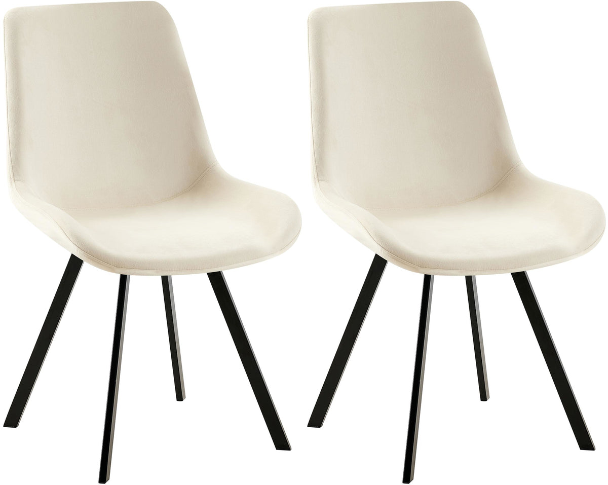 Set van 2 eetkamerstoelen Lewes met fluwelen bekleding