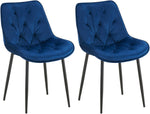 Set van 2 eetkamerstoelen Wallace met fluwelen bekleding