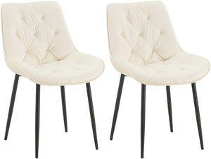 Set van 2 eetkamerstoelen Wallace met fluwelen bekleding