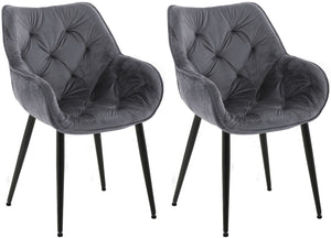 Set van 2 stoelen Tanna fluweel