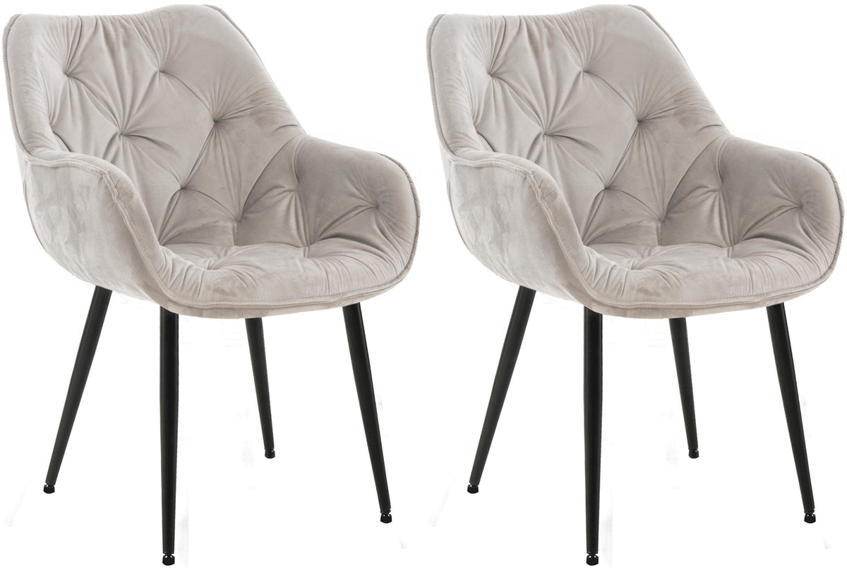 Set van 2 stoelen Tanna fluweel