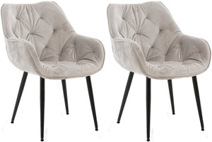 Set van 2 stoelen Tanna fluweel