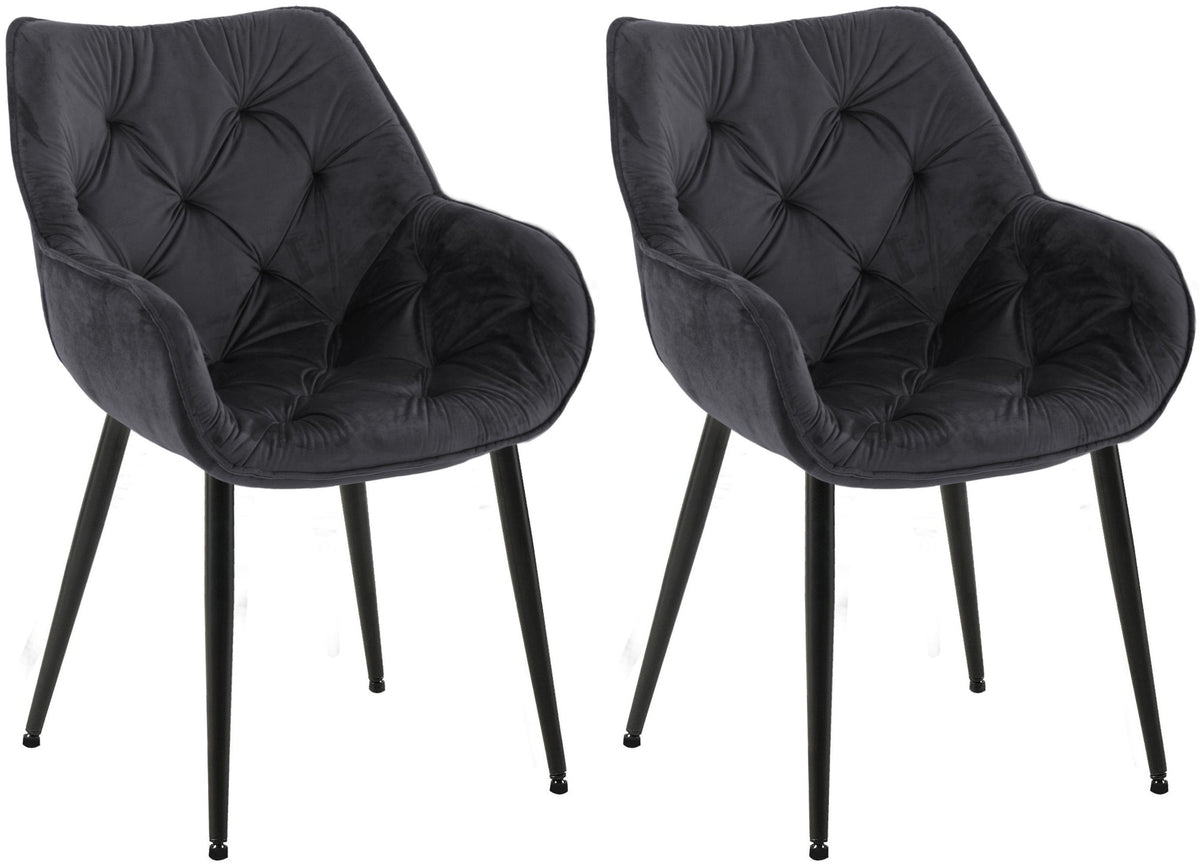 Set van 2 stoelen Tanna fluweel