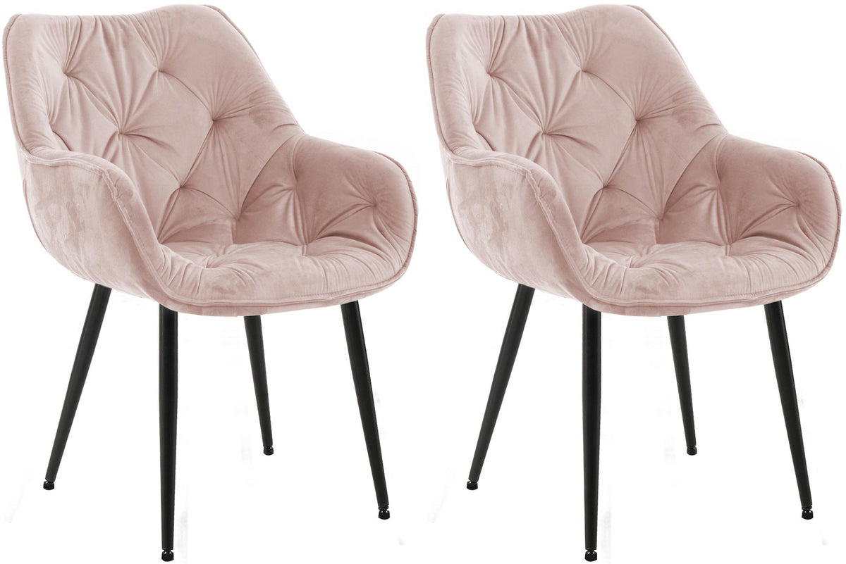 Set van 2 stoelen Tanna fluweel
