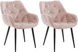 Set van 2 stoelen Tanna fluweel