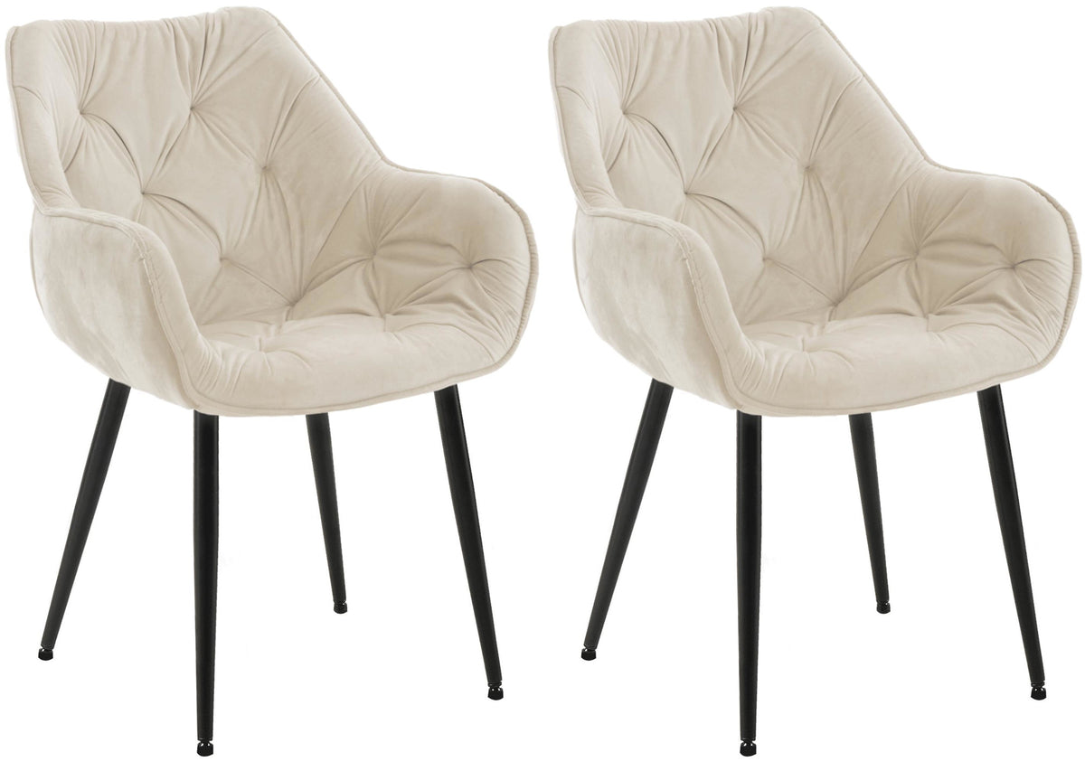 Set van 2 stoelen Tanna fluweel