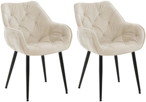 Set van 2 stoelen Tanna fluweel