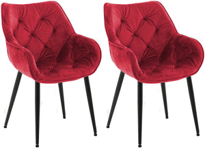 Set van 2 stoelen Tanna fluweel