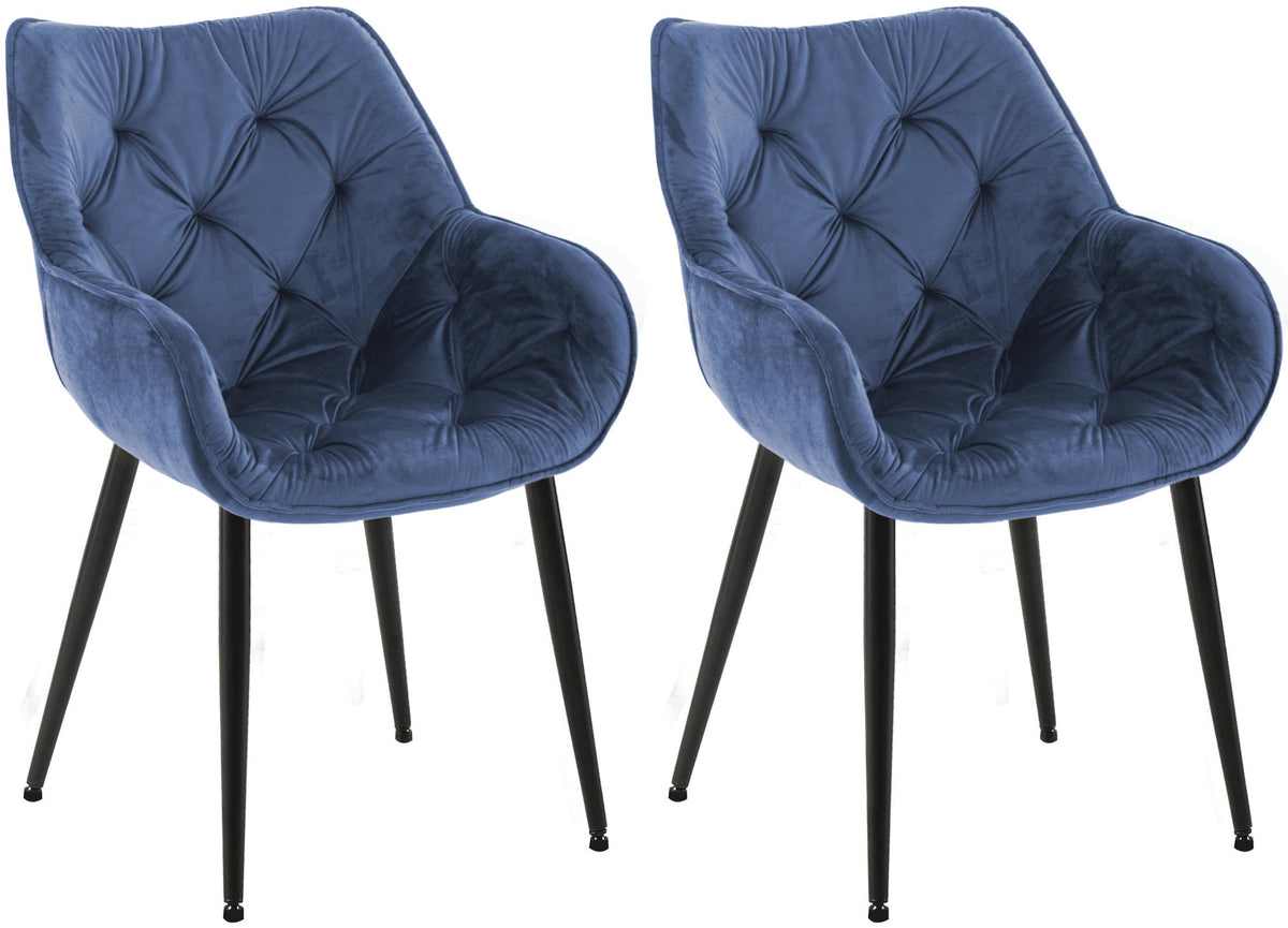 Set van 2 stoelen Tanna fluweel