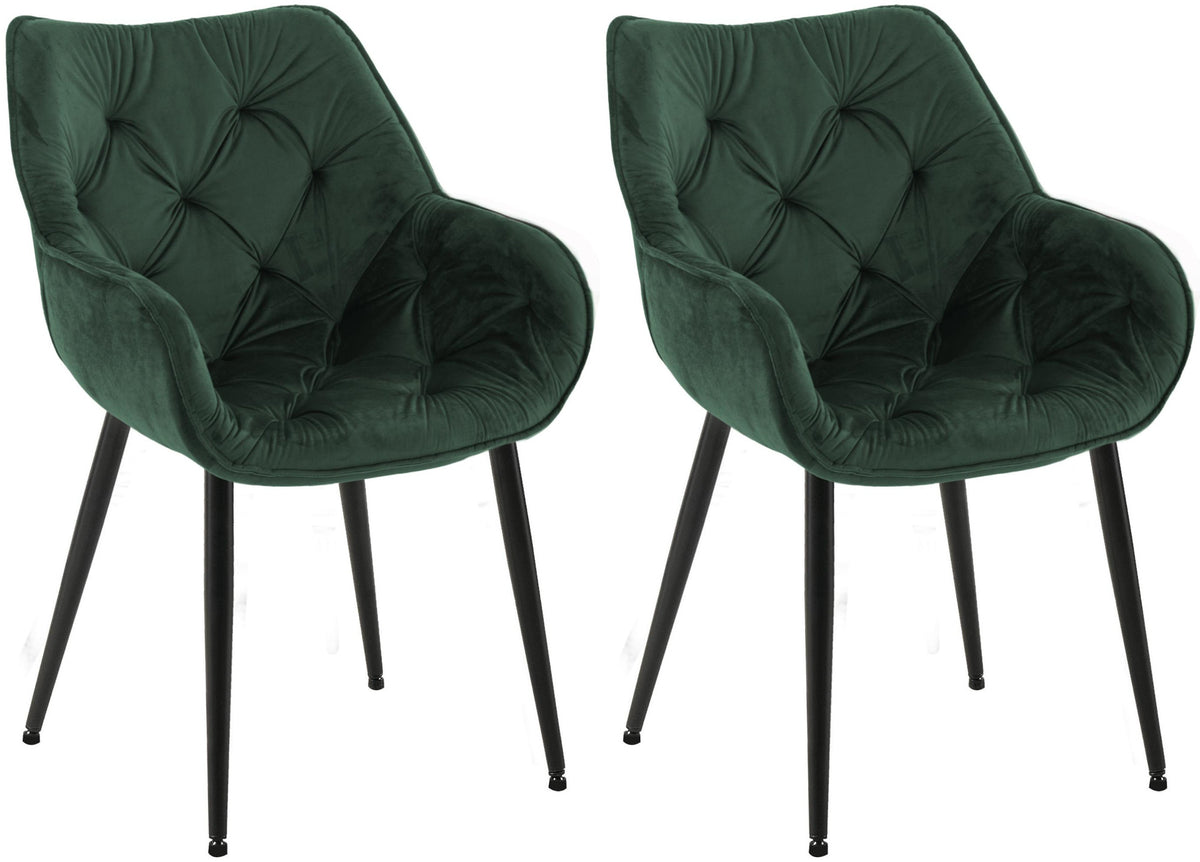 Set van 2 stoelen Tanna fluweel