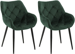Set van 2 stoelen Tanna fluweel