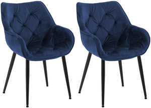 Set van 2 stoelen Tanna fluweel
