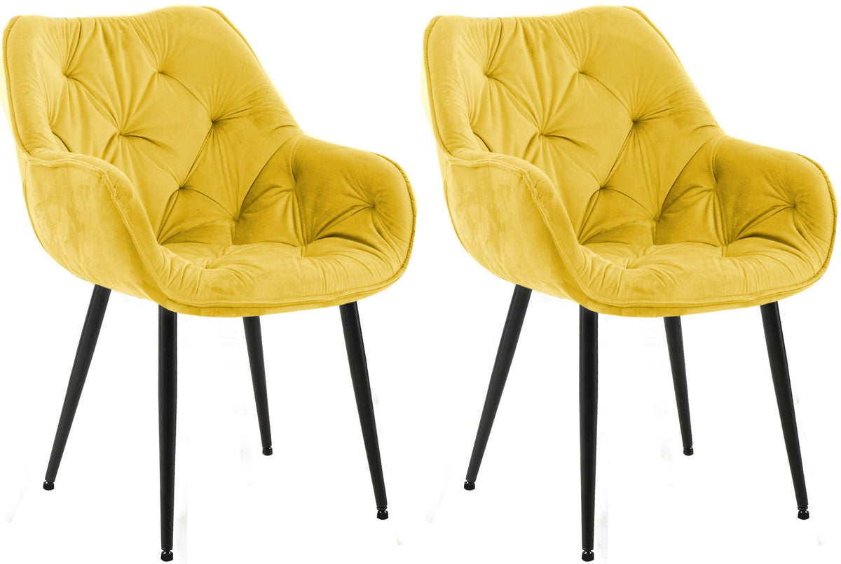 Set van 2 stoelen Tanna fluweel