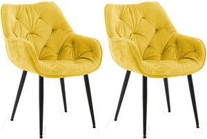 Set van 2 stoelen Tanna fluweel