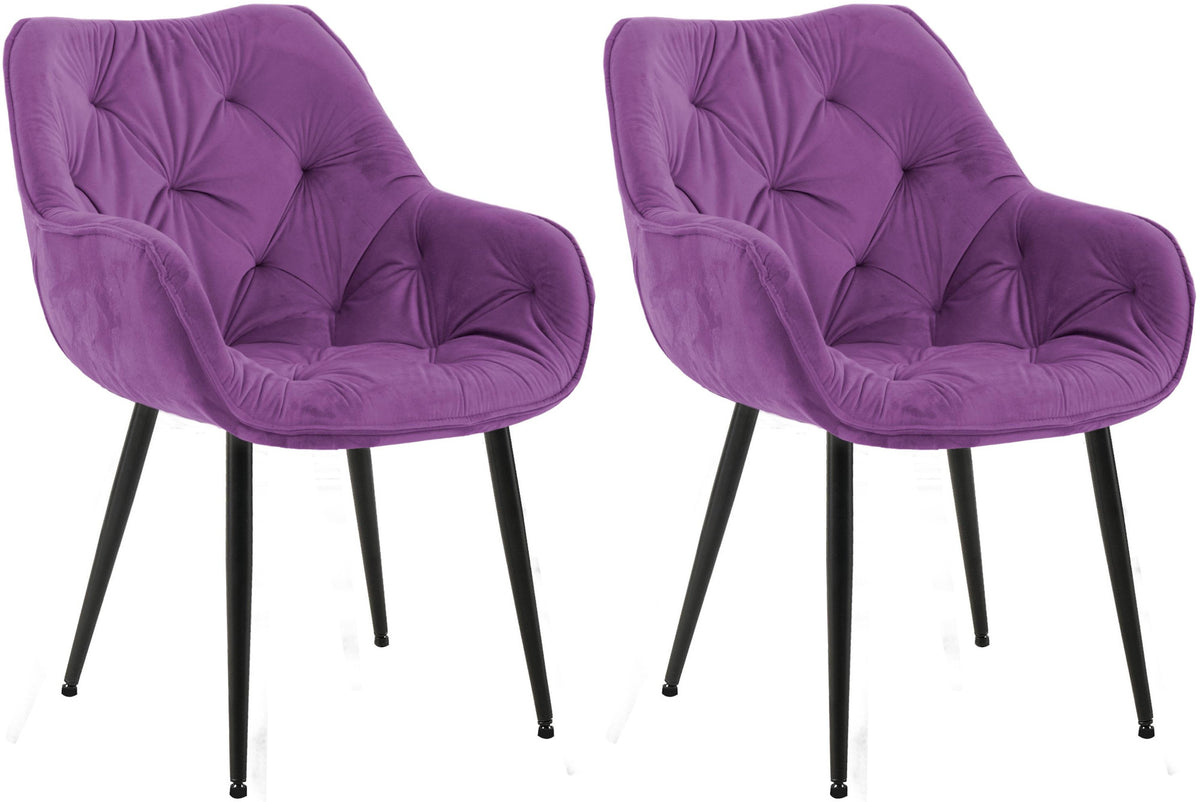 Set van 2 stoelen Tanna fluweel