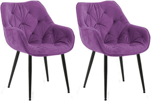 Set van 2 stoelen Tanna fluweel