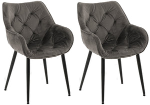 Set van 2 stoelen Tanna fluweel