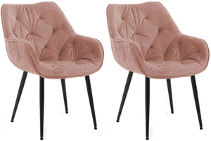 Set van 2 stoelen Tanna fluweel