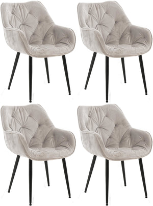Set van 4 stoelen Tanna fluweel
