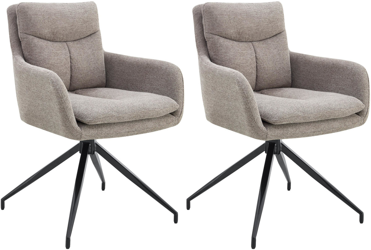 Set van 2 eetkamerstoelen Somers met stoffen bekleding