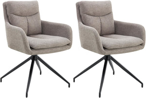 Set van 2 eetkamerstoelen Somers met stoffen bekleding
