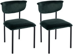 Set van 2 eetkamerstoelen Gambell met fluwelen bekleding