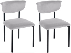Set van 2 eetkamerstoelen Gambell met fluwelen bekleding