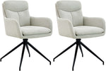 Set van 2 eetkamerstoelen Somers met stoffen bekleding